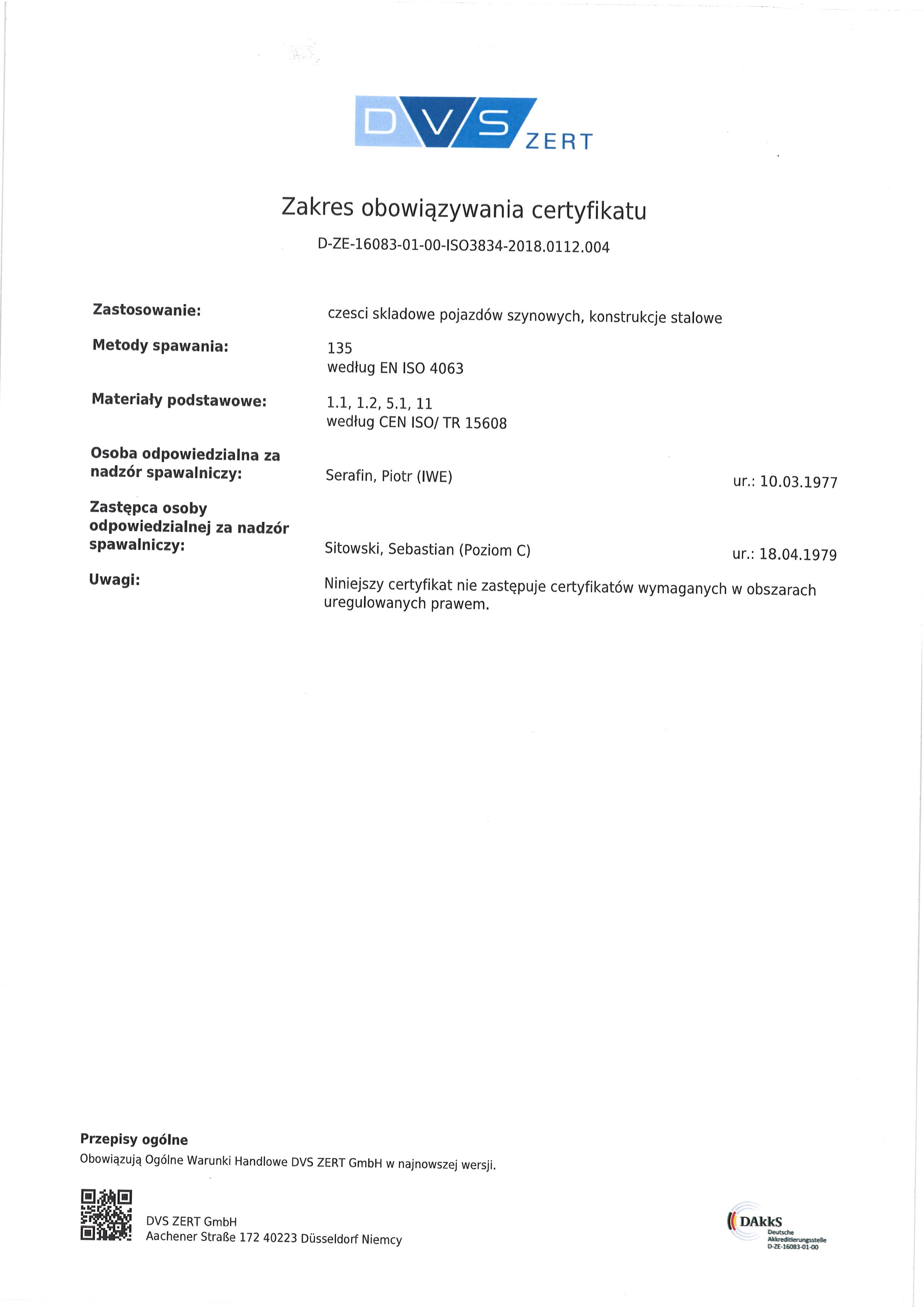 DVS ZERT ISO 3834-2:2005 2